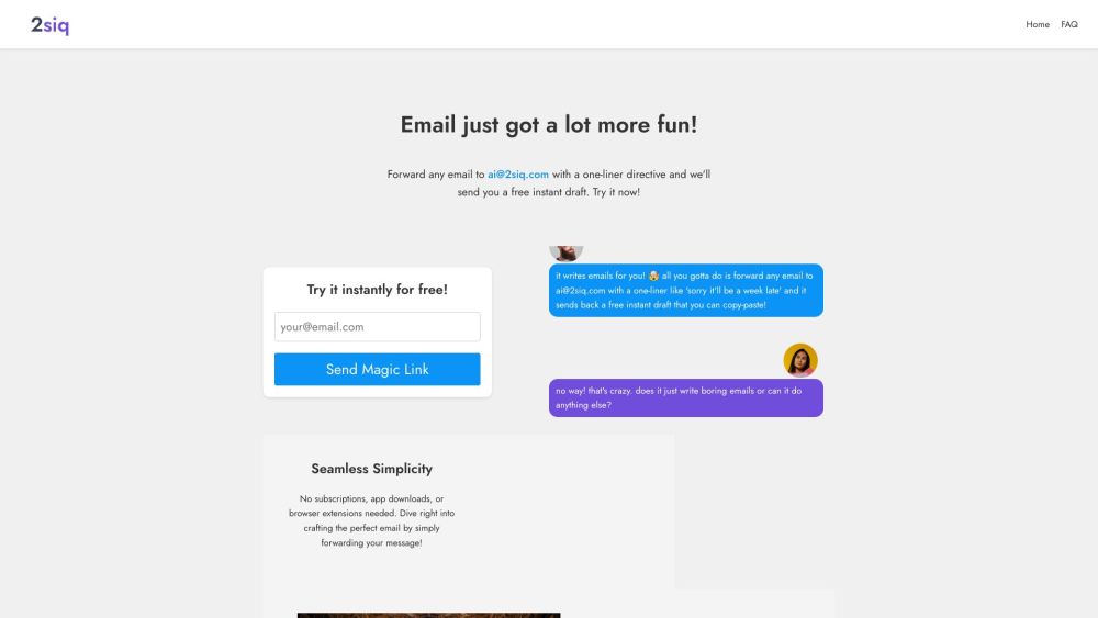 2siq – Effortless AI Email Replies