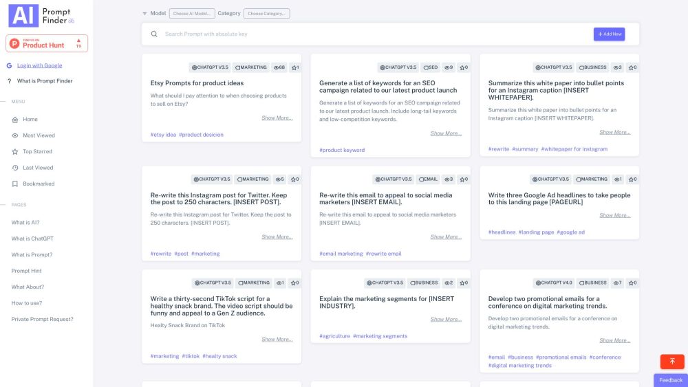 AI Prompt Finder