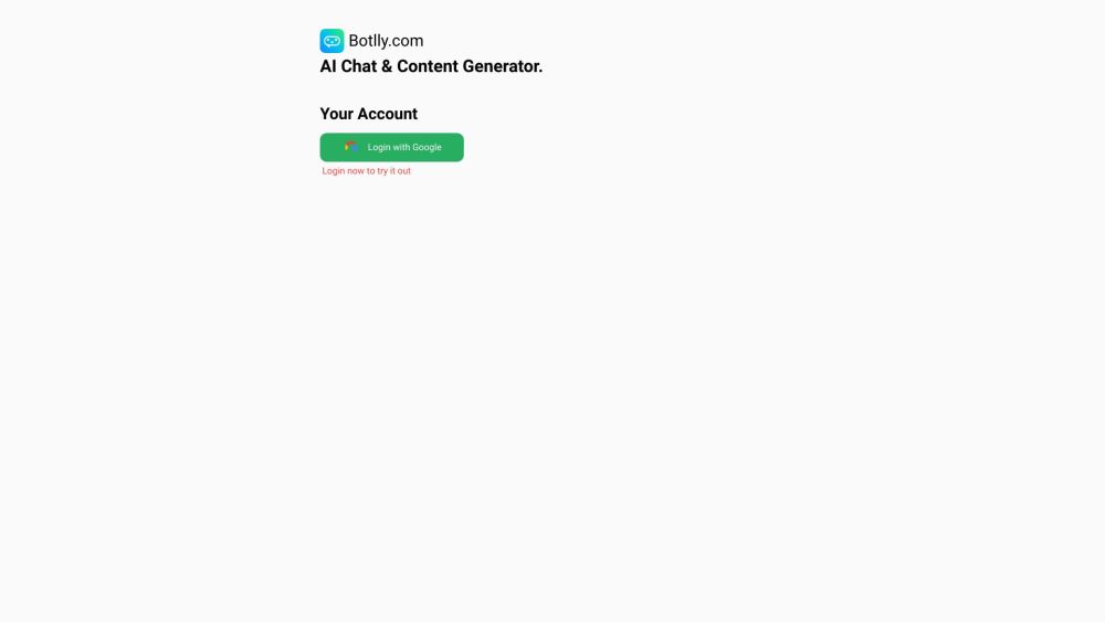 Botlly.com – AI Content Generation Tool