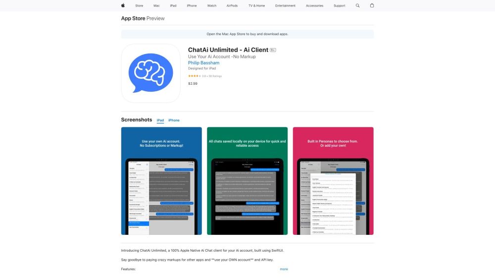 ChatAi Unlimited – Native ChatGPT Client