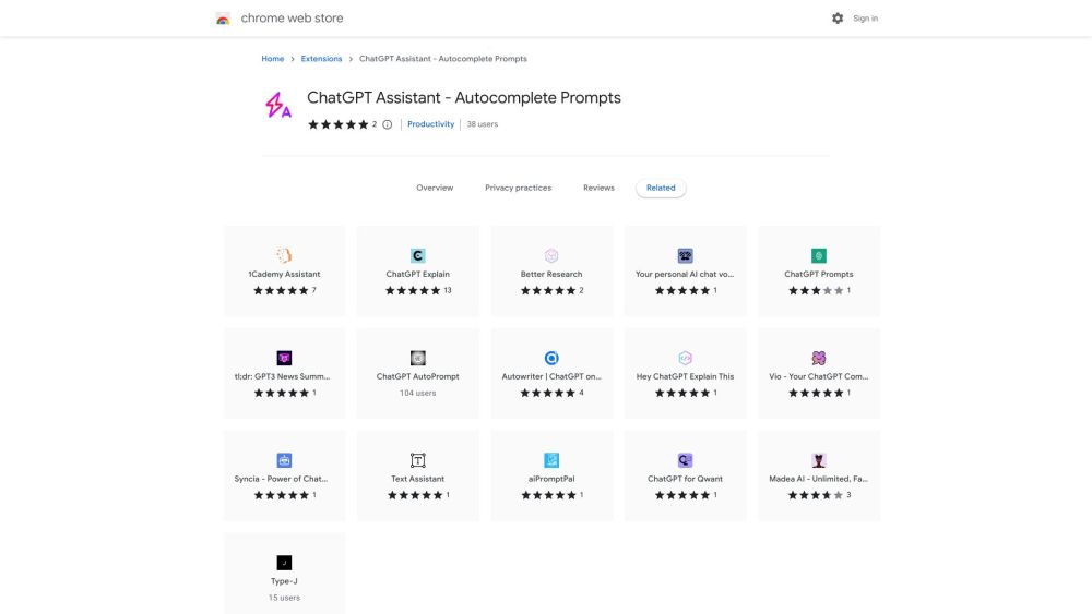 ChatGPT Assistant – Autocomplete Prompts