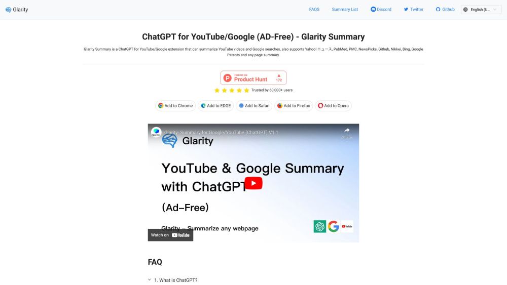 Glarity – Summarize Google and YouTube