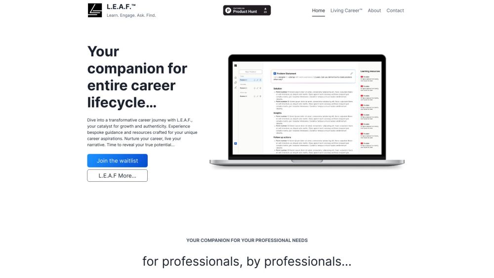 L.E.A.F.™ – Learn. Engage. Ask. Find.
