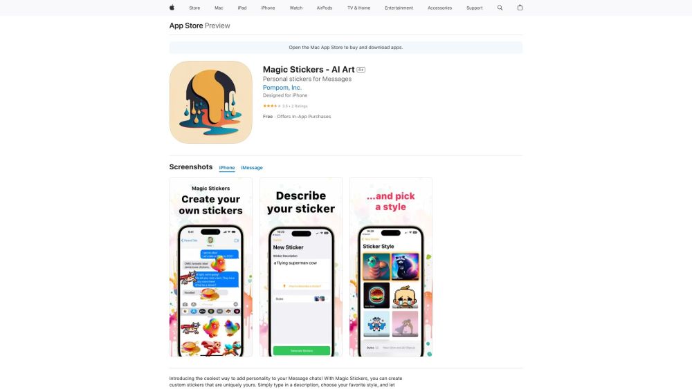 Magic iMessage Stickers – AI
