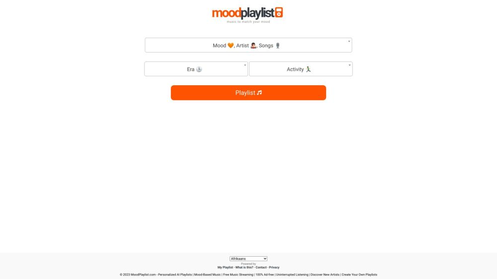 Moodplaylist – AI Powered Playlists