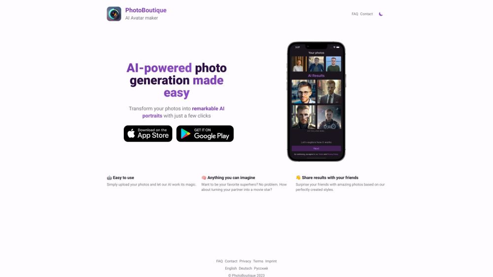 PhotoBoutique – AI Avatar maker