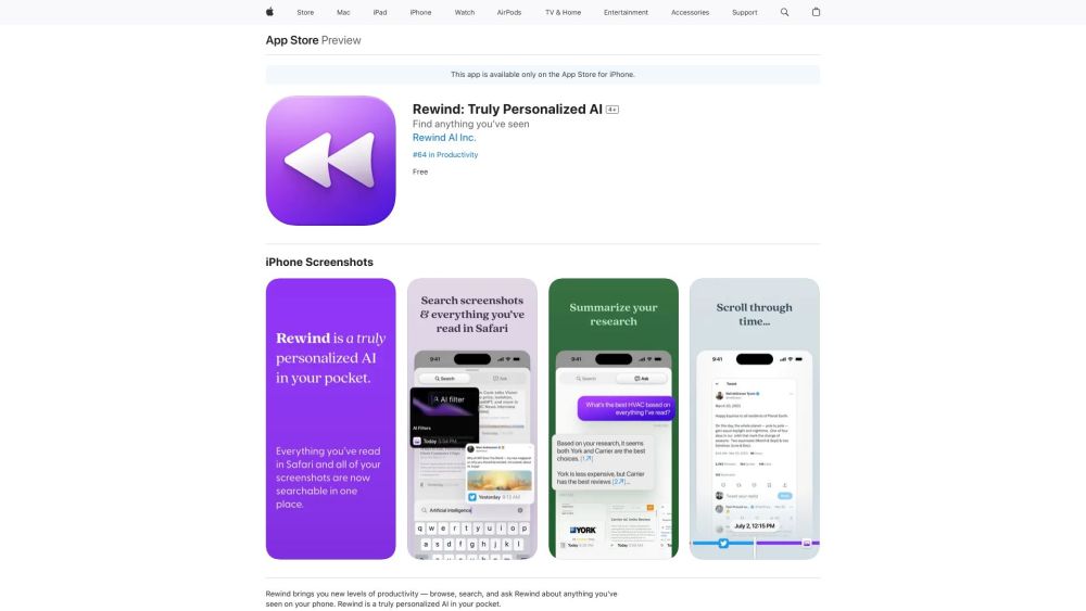 Rewind for iPhone