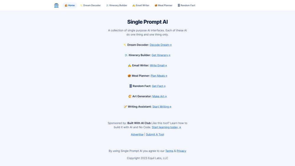 Single Prompt AI