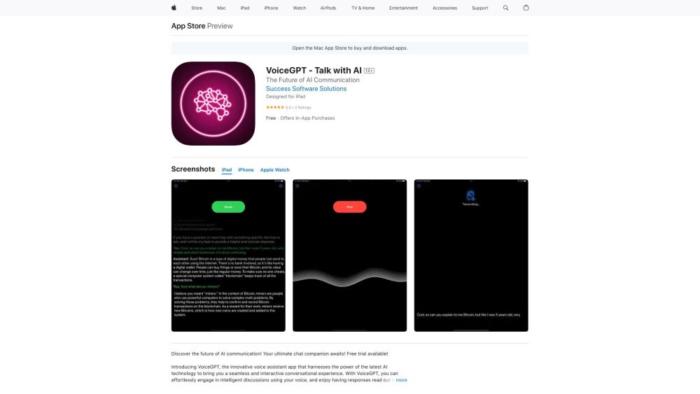 VoiceGPT – Talk with AI