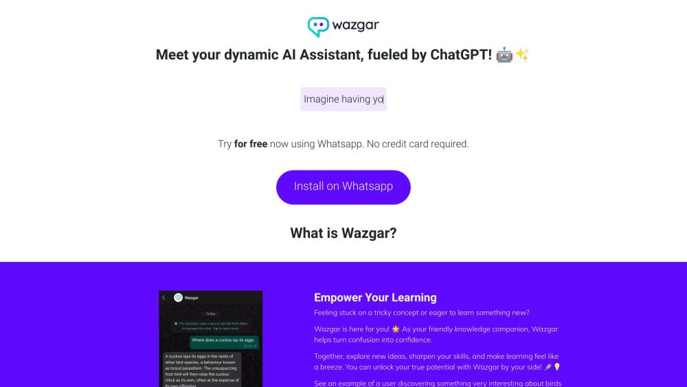 Wazgar – ChatGPT in Whatsapp